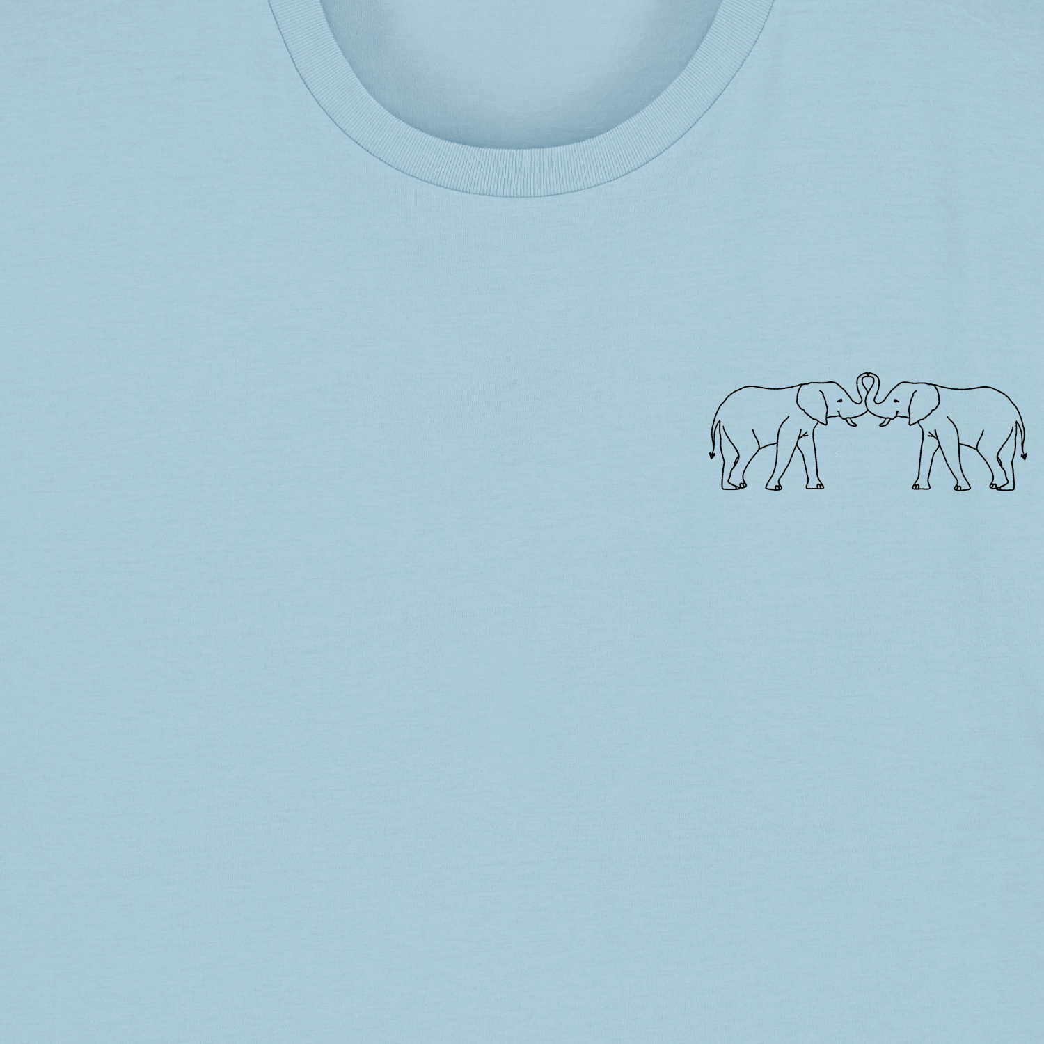 Organic Elephants Sky Blue T-shirt