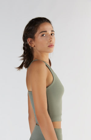 Organic Racerback Yoga Vest by True North - Light Green