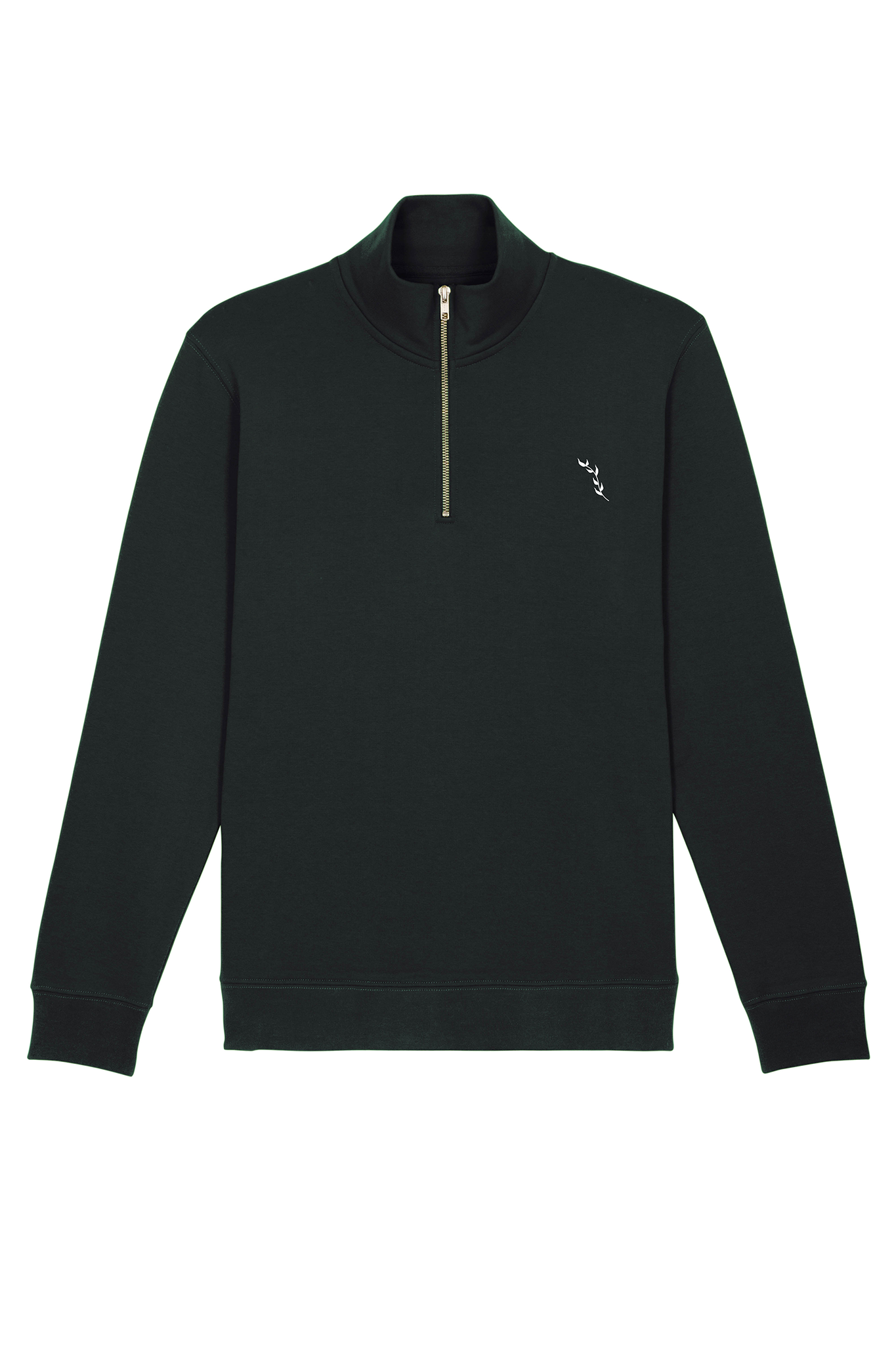Organic Quarter Zip Sweatshirt - Black