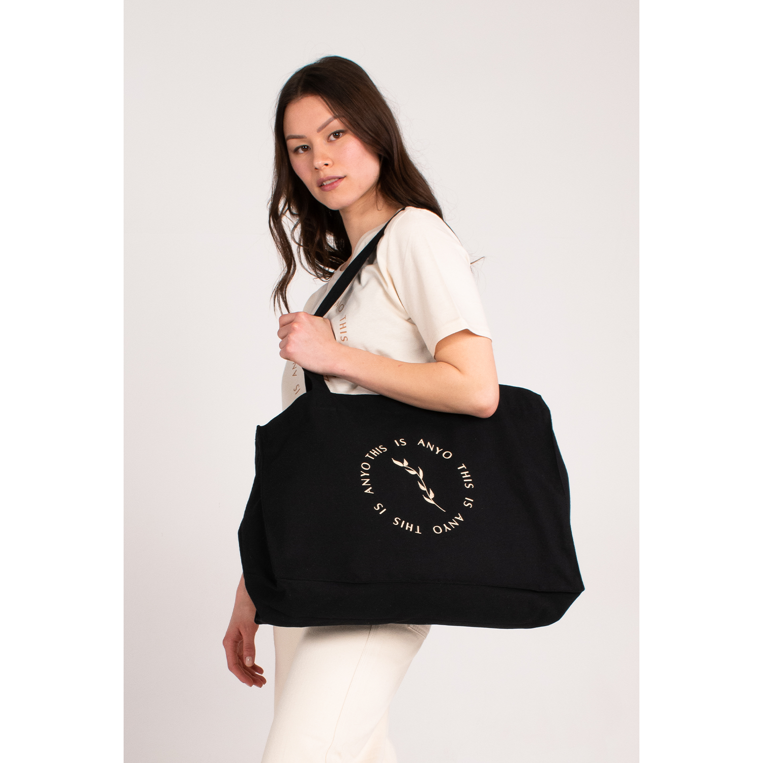 Large Recycled Tote Bag - Black