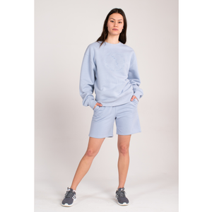 Organic Longline Jersey Shorts - Serene Blue