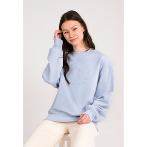 Organic Oversized Sweatshirt - Serene Blue