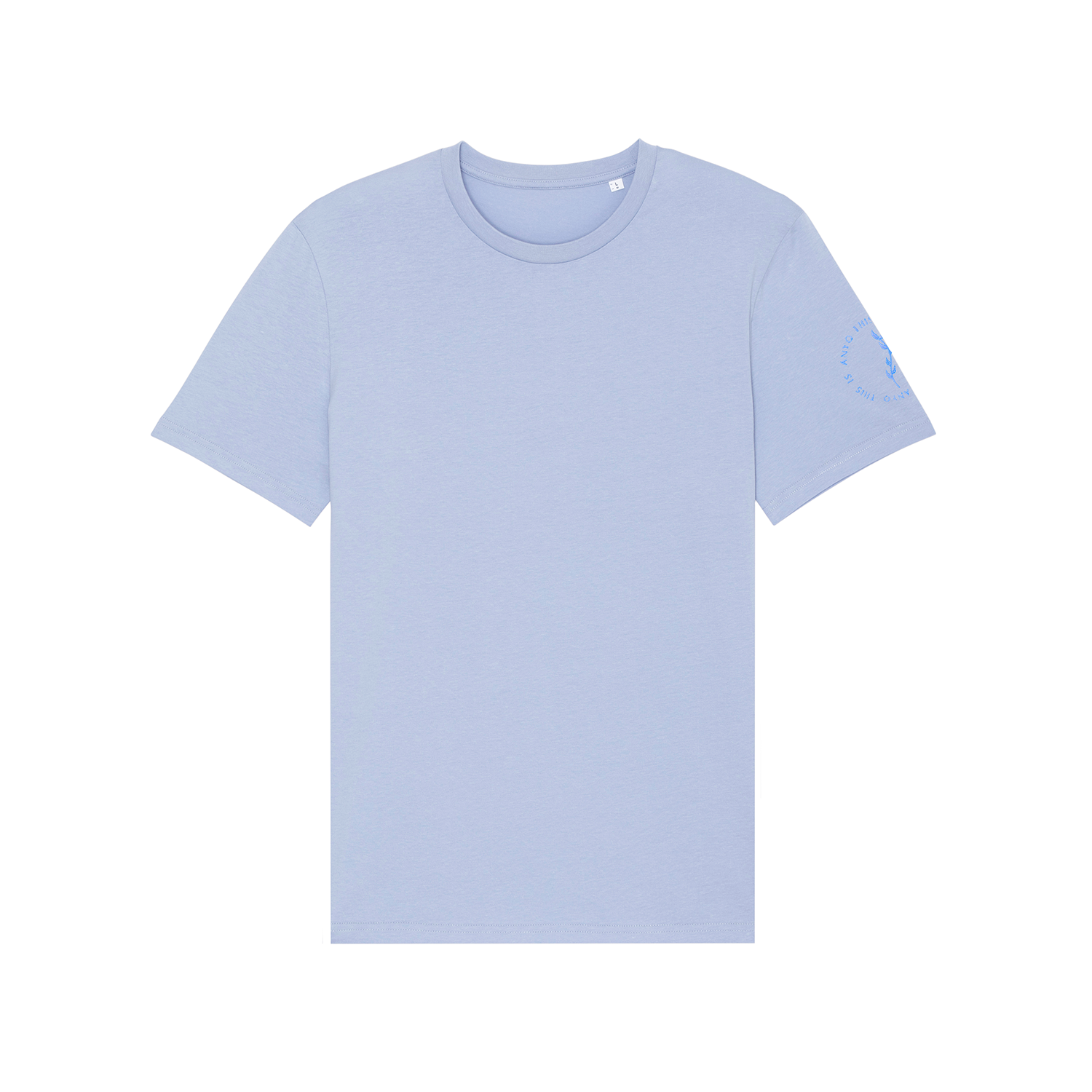 Sleeve Logo Organic T-Shirt - Serene Blue