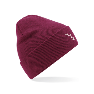 Recycled Cuffed Beanie Hat - Burgundy