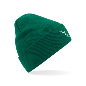 Recycled Cuffed Beanie Hat - Dark Green