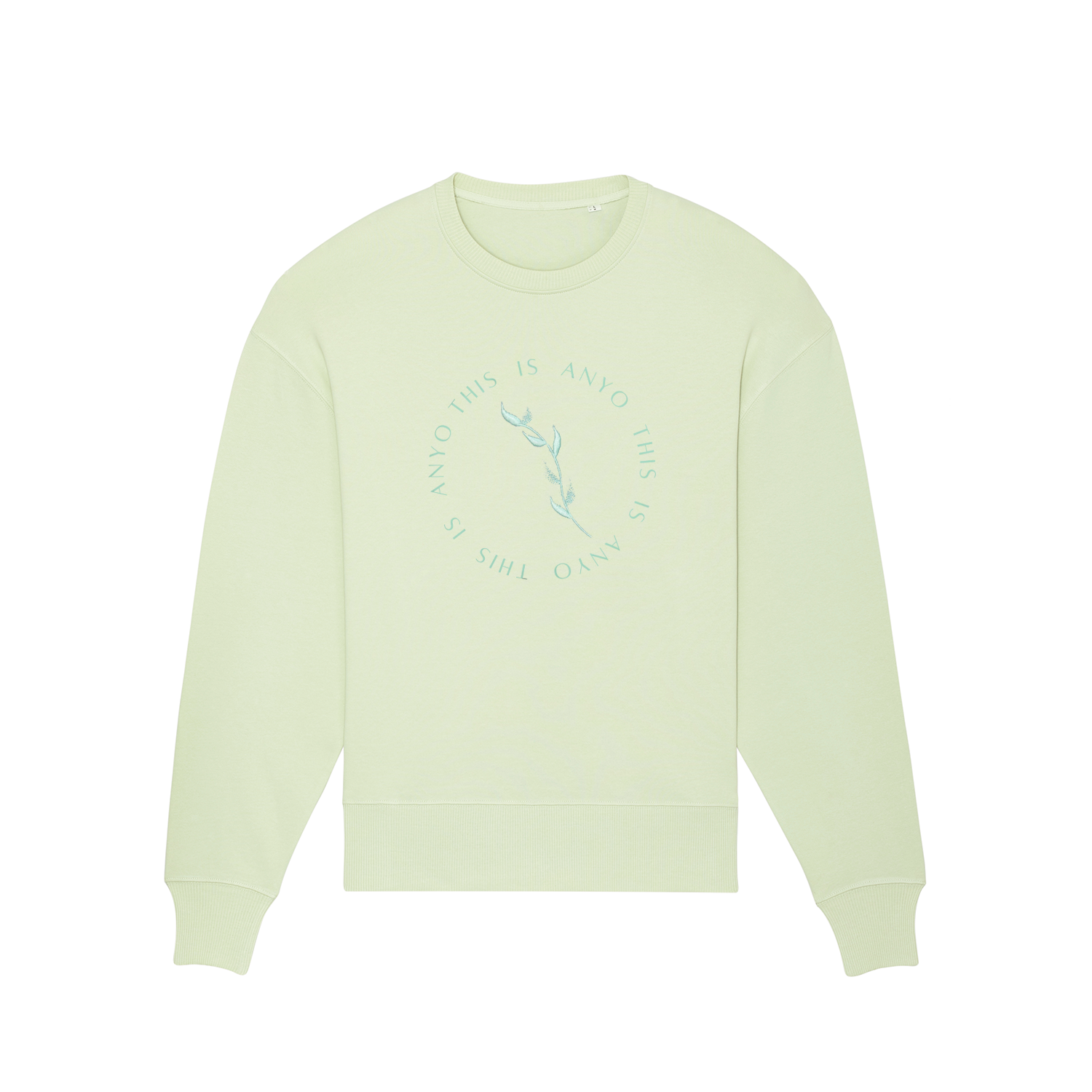 Organic Oversized Sweatshirt - Stem Green