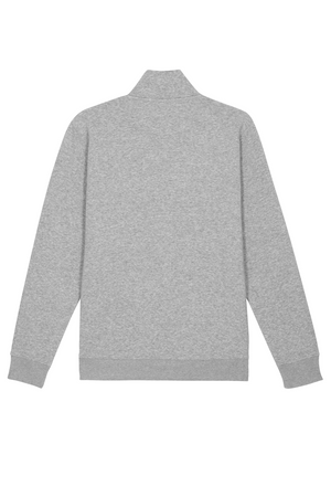 Organic Quarter Zip Sweatshirt - Heather Grey