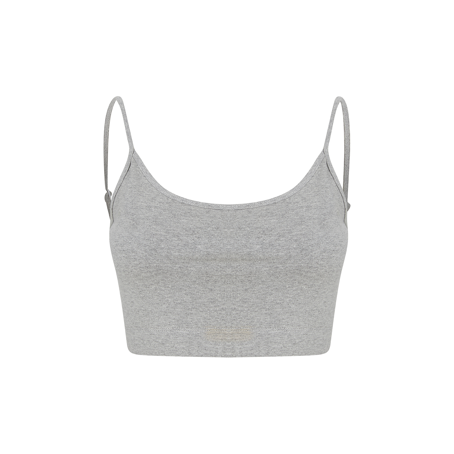 Recycled Cropped Cami Top - Heather Grey