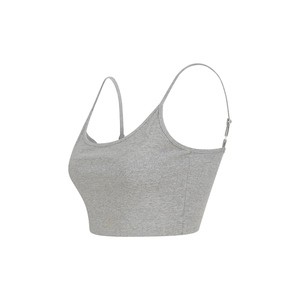 Recycled Cropped Cami Top - Heather Grey