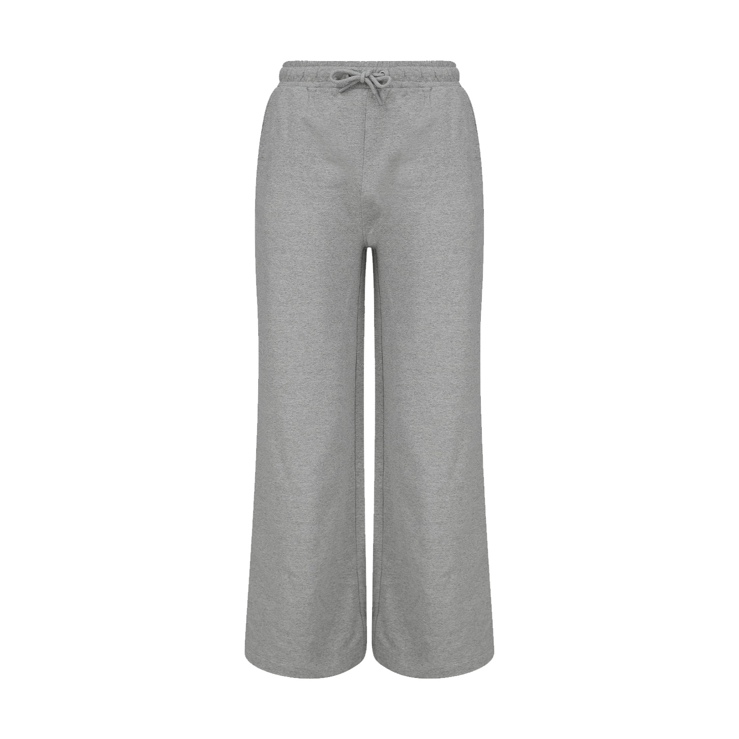 Recycled Wide Leg Drawstring Joggers - Heather Grey