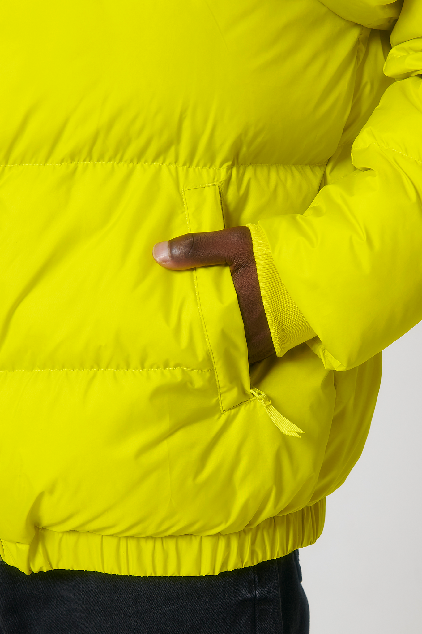 Light yellow puffer sales jacket