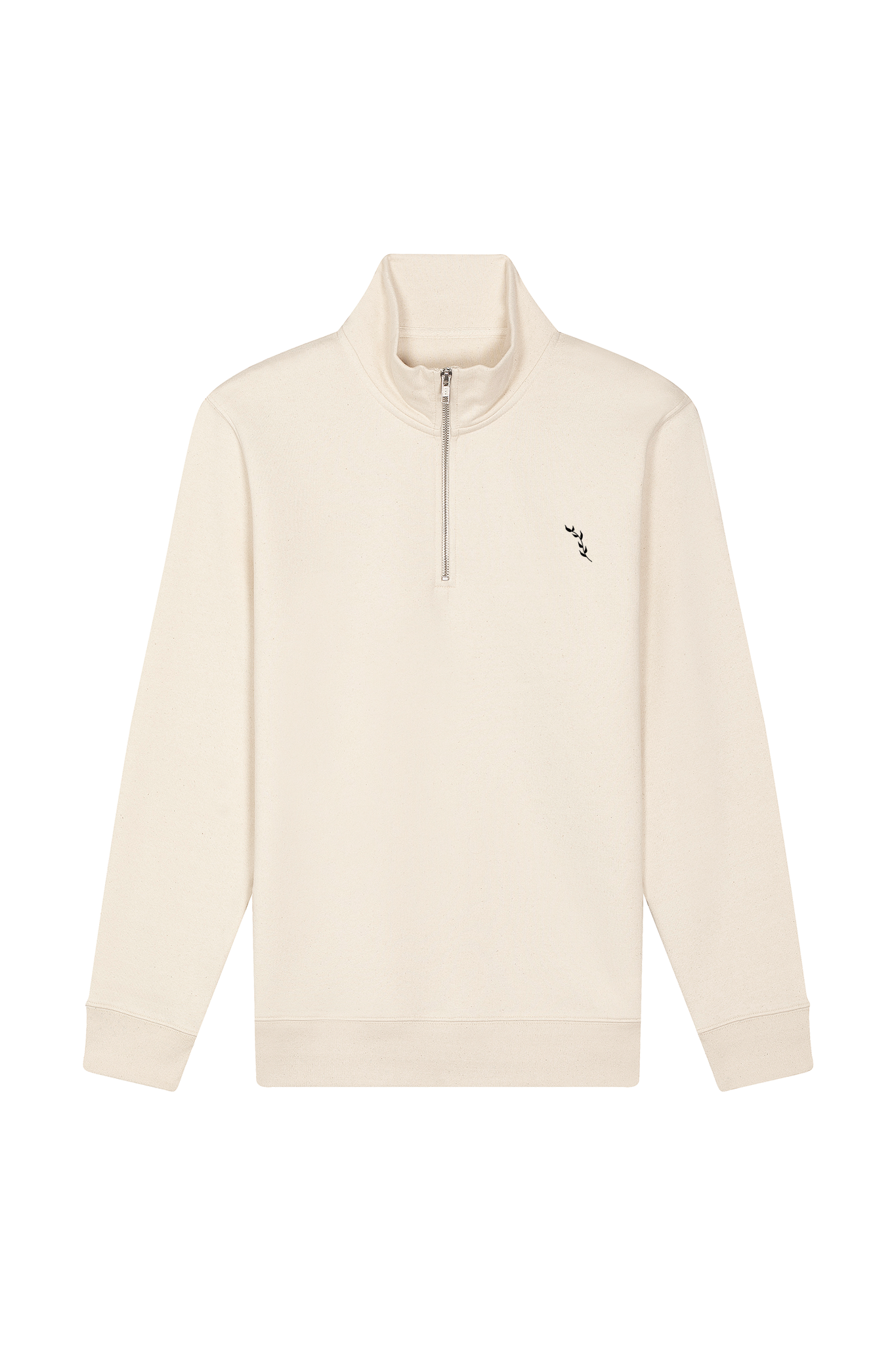 Organic Quarter Zip Sweatshirt - Natural Raw