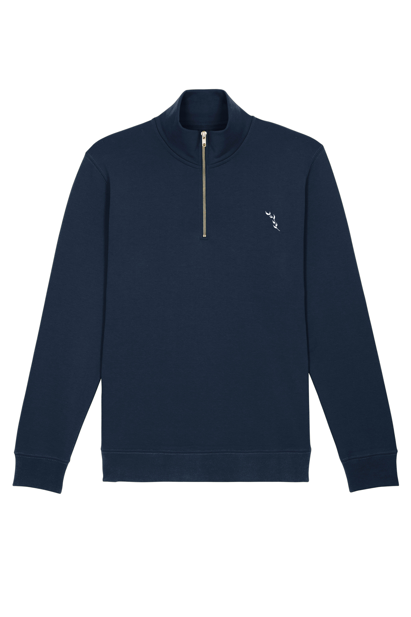 Organic Quarter Zip Sweatshirt - Navy