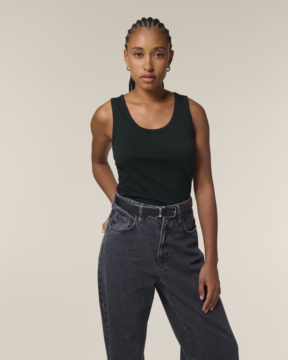 Organic Cotton Vest - Black