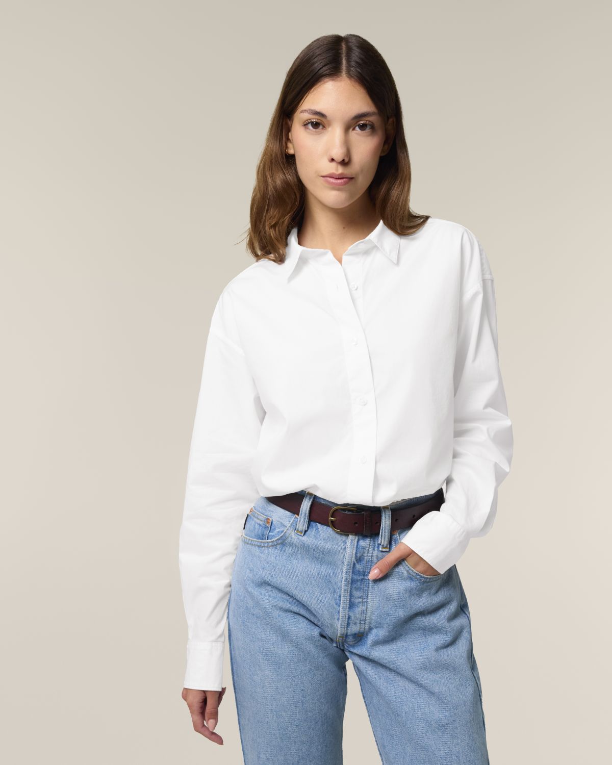 Organic Relaxed Fit Shirt - White