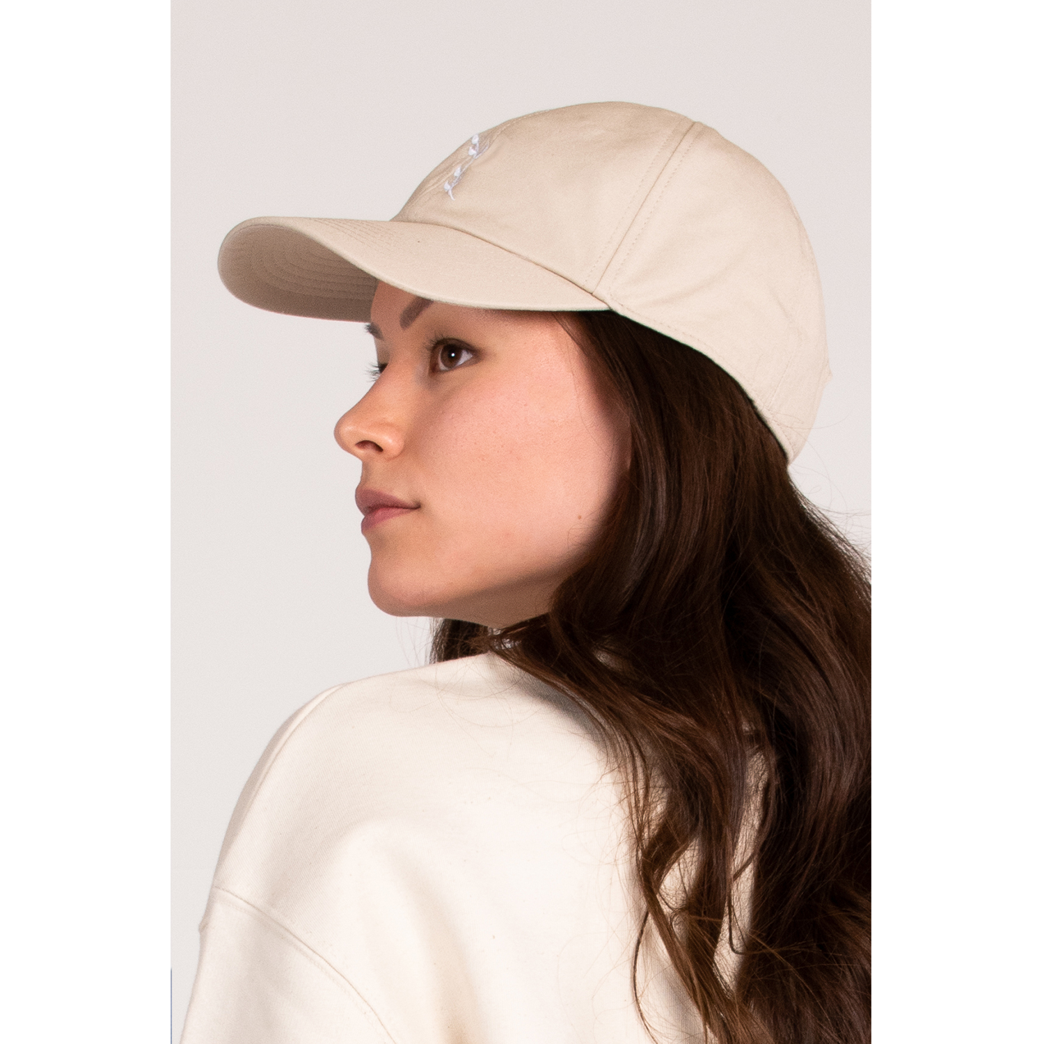 5-Panel Organic Baseball Cap - Sand/ White