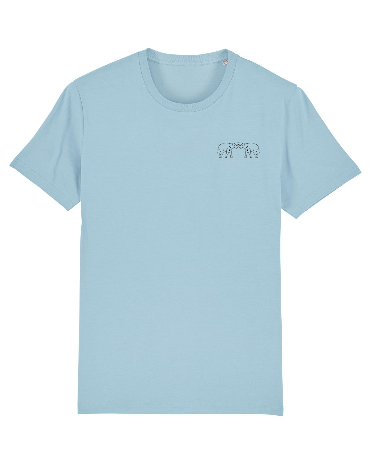 Organic Elephants Sky Blue T-shirt