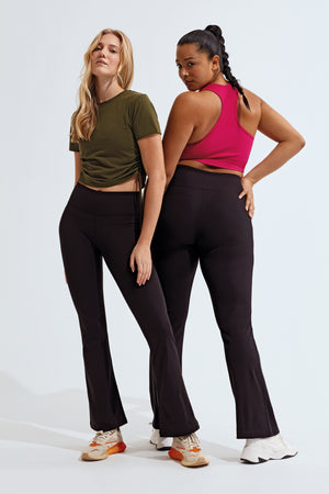 Recycled Flared Yoga Workout Leggings