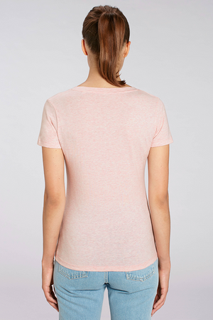 Organic V-Neck T-Shirt - Pink Heather