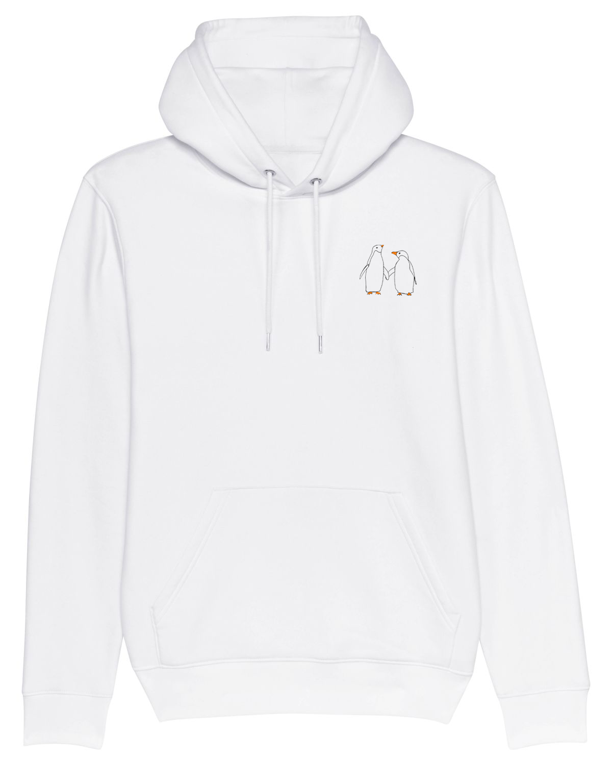 Organic Penguins White Hoodie