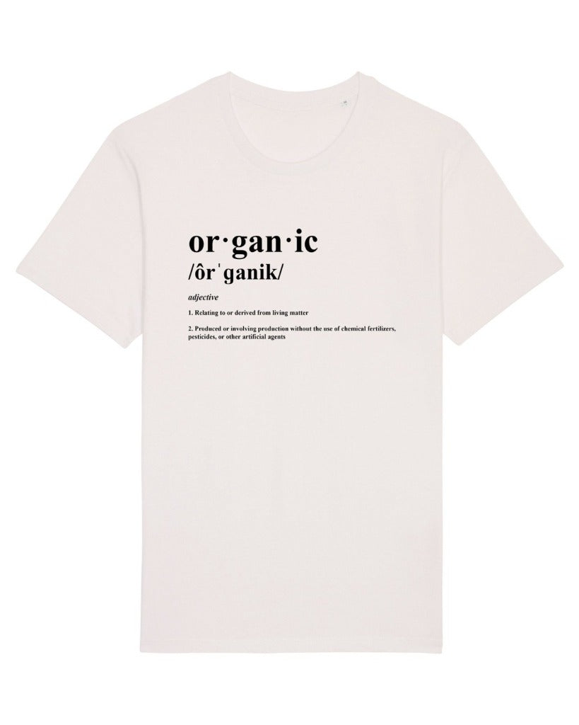Organic Definition Print T-Shirt - Vintage White
